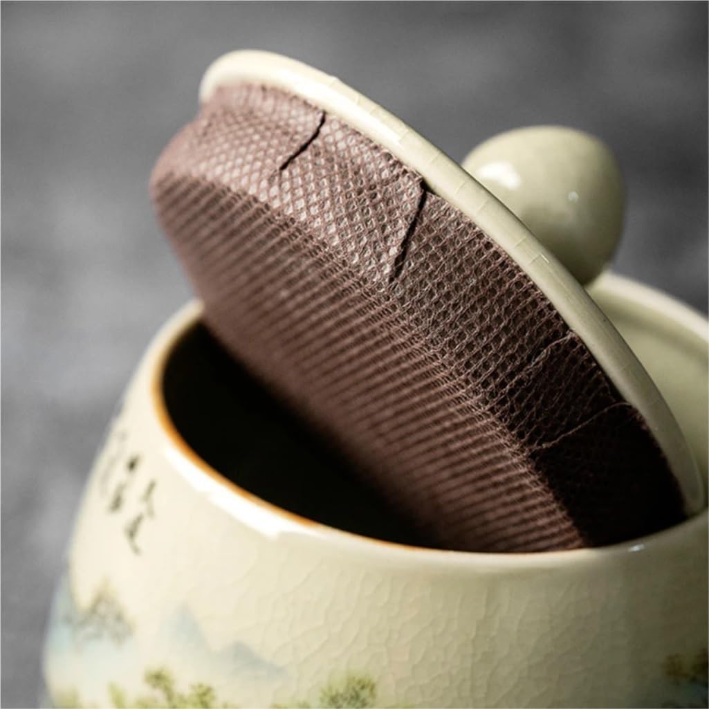 SONGCHAO Sugar Jar Ceramic Tea Storage Jar Small Loose Tea Tea Jar Tea Set Suitable for Holding Coffee Powder, Tea, Sugar, Salt, Etc. Tea Canister