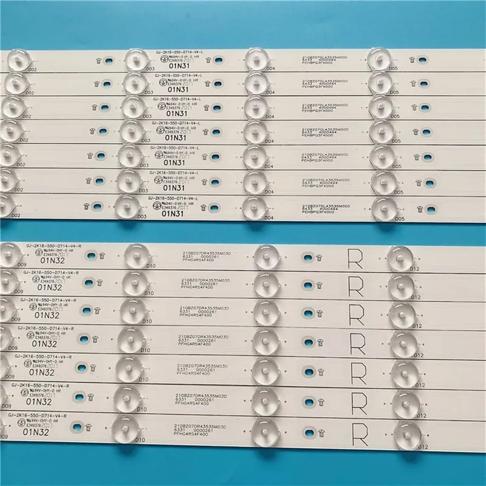 Led-hintergrundbeleuchtung Streifen 14 Lampe Kompatibel for Philips 55 "TV 55PUS6501/12 55PUS6551/12 55PUS6561 55PUS6581 GJ-2K16-550-D714-V4-L R