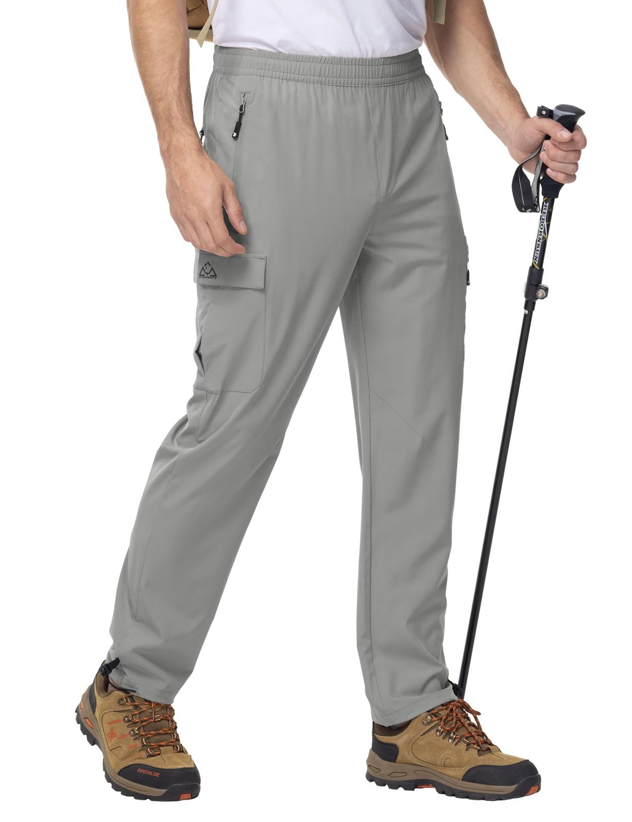 Rdruko Wanderhose Herren Sommer Leichte Cargohose Stretch Outdoorhose Wasserdicht Trekkinghose Schnelltrocknend für Männer mit 5 Taschen