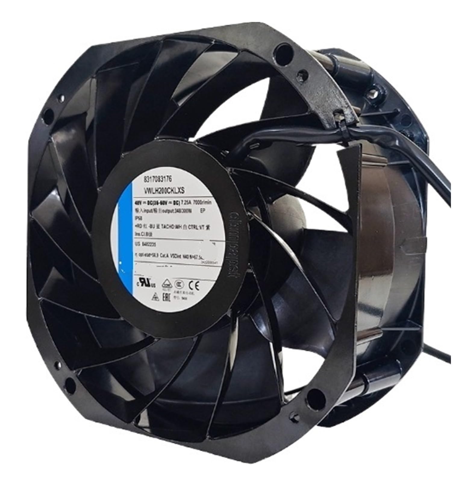 Ventilateur 8317081096 VWLH200CKLXS extracteur d'air centrifuge tubulaire