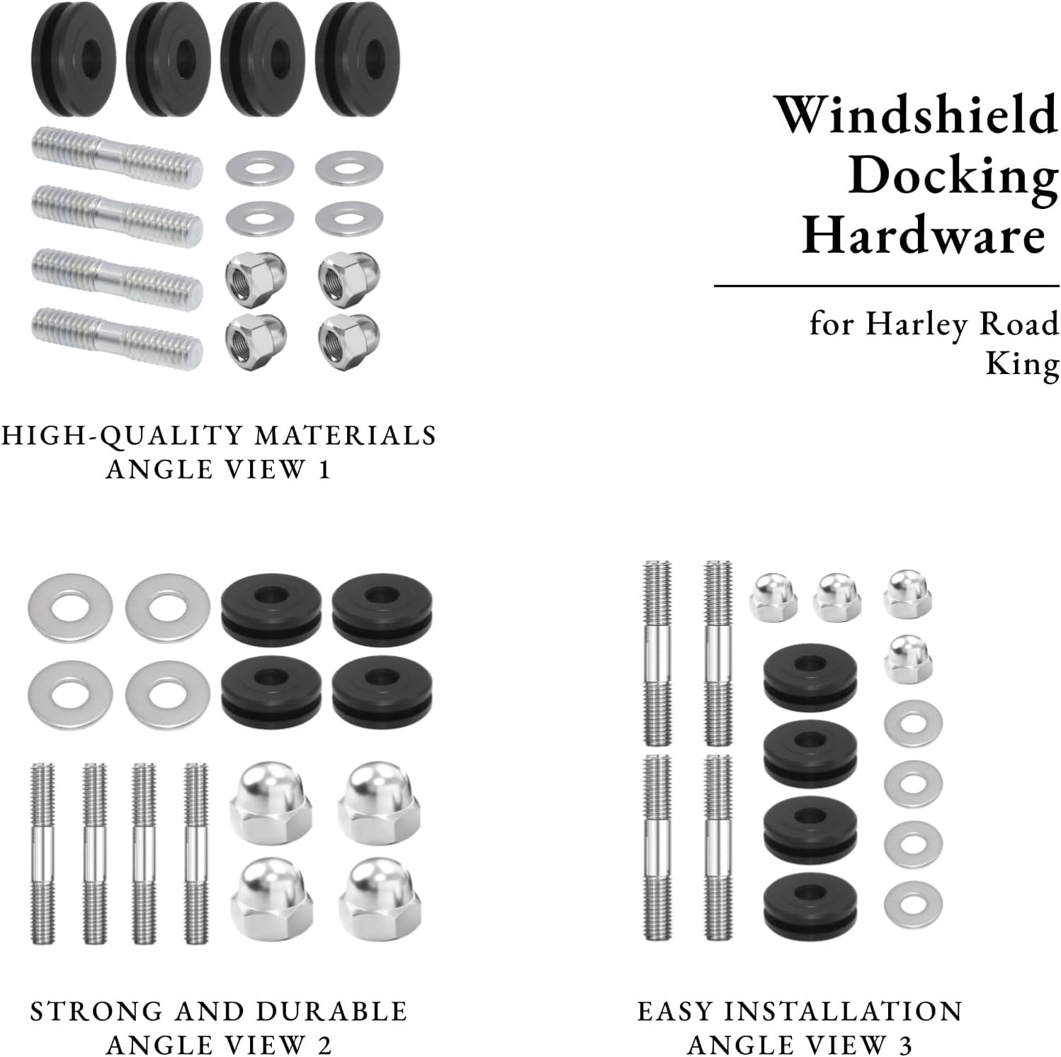Windshield Docking Hardware Kit for Harley Road King Custom FLHRS 2004-2007 Road King Special FLHRXS 2017-2025