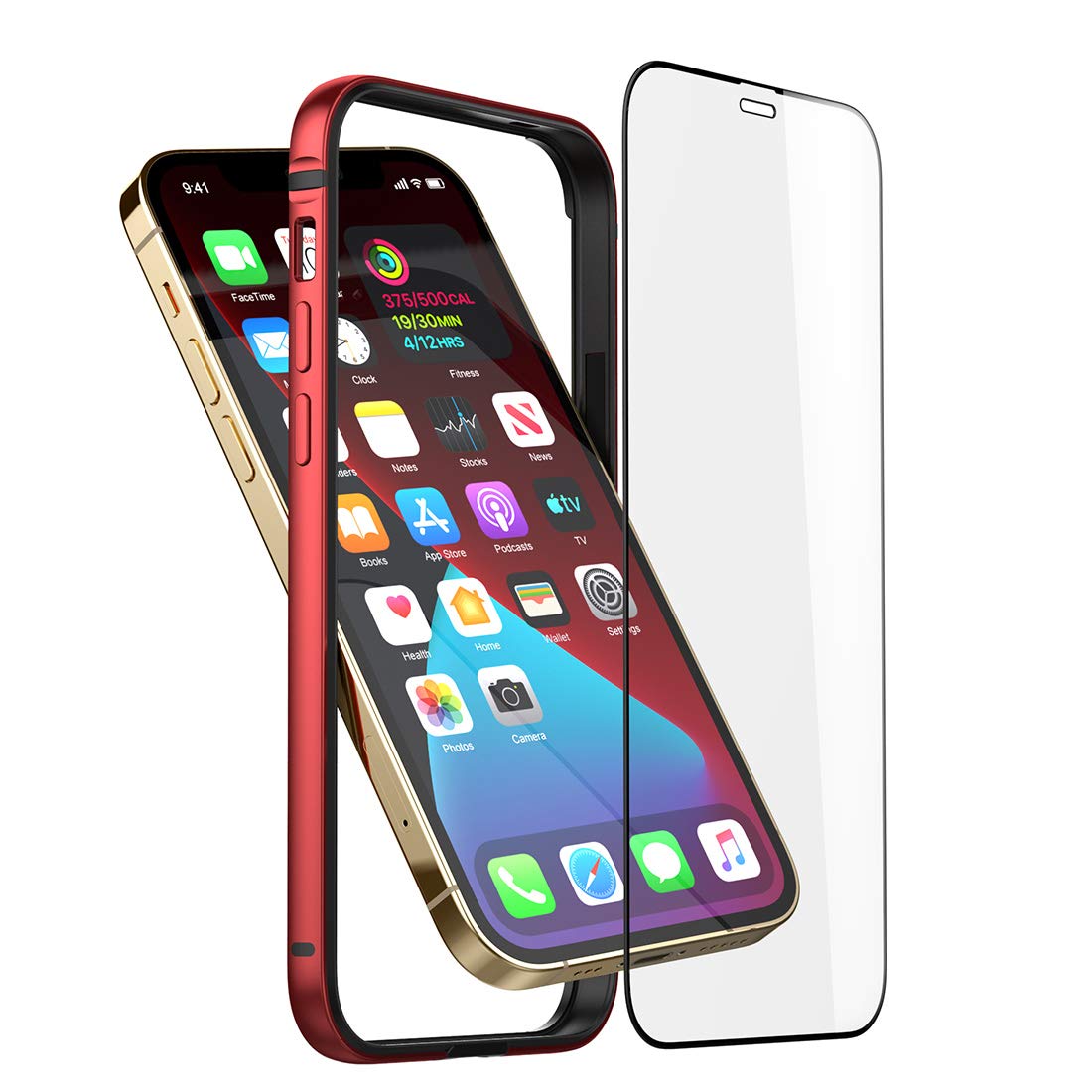 Funda iPhone 12 Pro carcasa metálica slim de tacto suave 8
