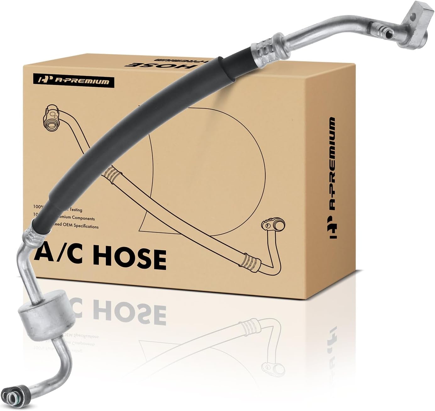 A-Premium A/C Suction Line Hose Assembly Compatible with Ford F-150 2017 V8 5.0L w/R1234YF A/C System, Compressor to Evap