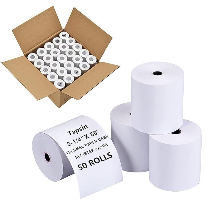 Buy Tapsin 21/4'' X 50' Thermal Receipt Paper Credit Card Paper