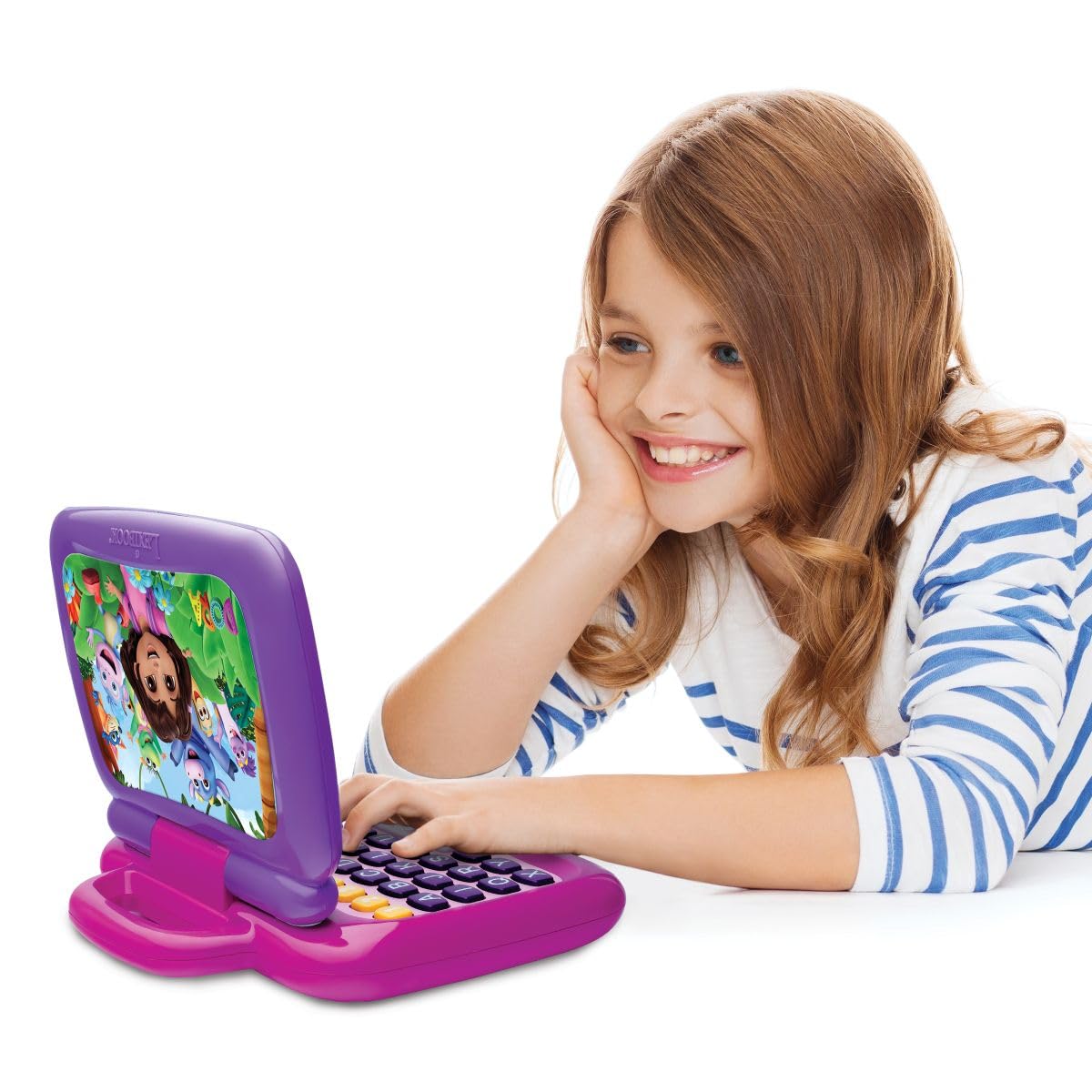 Lexibook, Power Kid® dwujęzyczny laptop edukacyjny Dora - 40 działań w języku francuskim i angielskim, różowy, JC398DORi1LXB