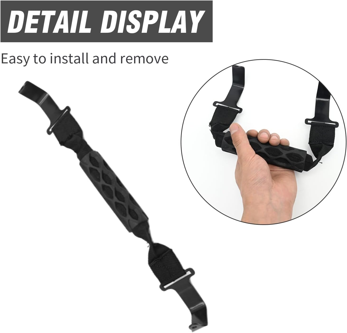 EATAKWARD 4Pcs 82215524 Grab Handles, 82215523AC Grips Grab Handles Front Rear Replacement for Jeep Wrangler 2018-2023 Gladiator JL Gladiator JT 2020-2023 Interior Grips