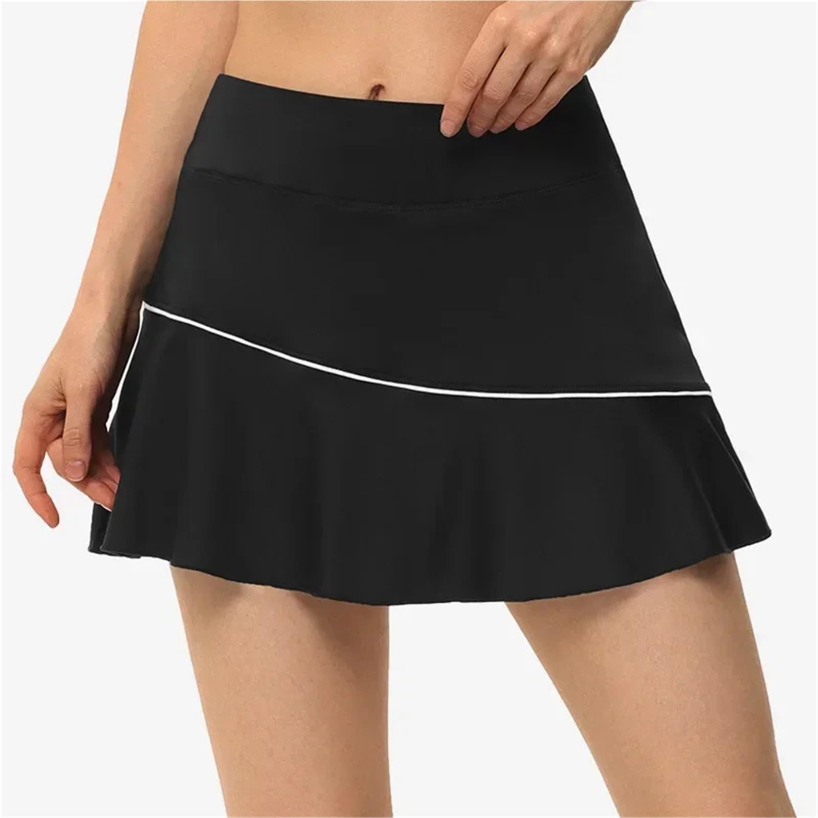 Jupe de Tennis Taille Haute en Polyester Grande