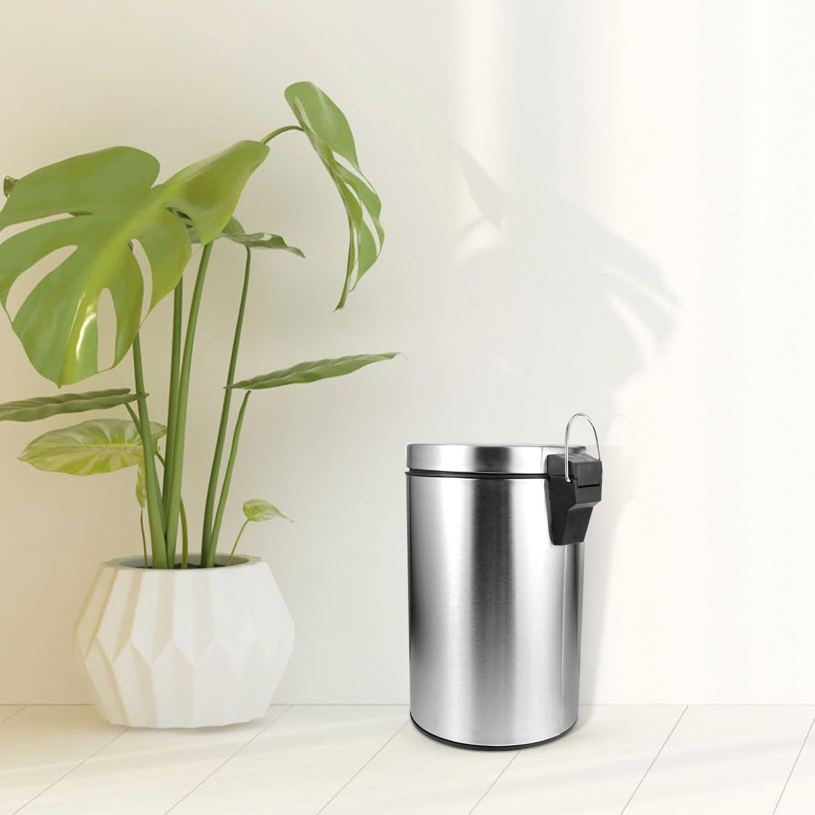 7l Edelstahl Mülleimer mit Deckel und Tretmechanismus Großer Küchenmülleimer mit Wiederverwendbarem Design Vielseitiger Abfalleimer für Küche und Büro