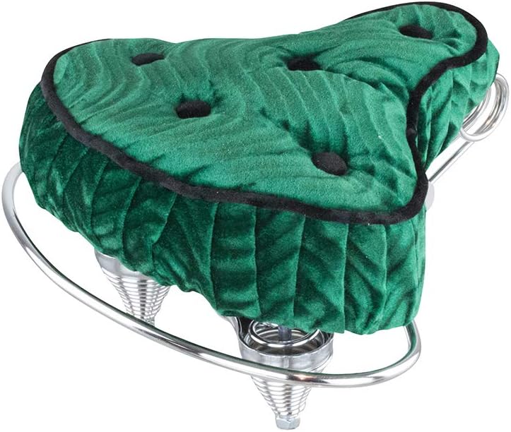 Beach Cruiser 5 Button Velour Web Spring Bike Saddle/Seat