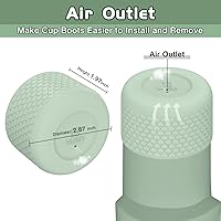 Vista 28 de WUQID Heart Shaped Texture Silicone Boot Compatible with Stanle Quencher H2.0 IceFlow Flip 20oz 30oz 40oz,Hydroo Flask 12-24oz