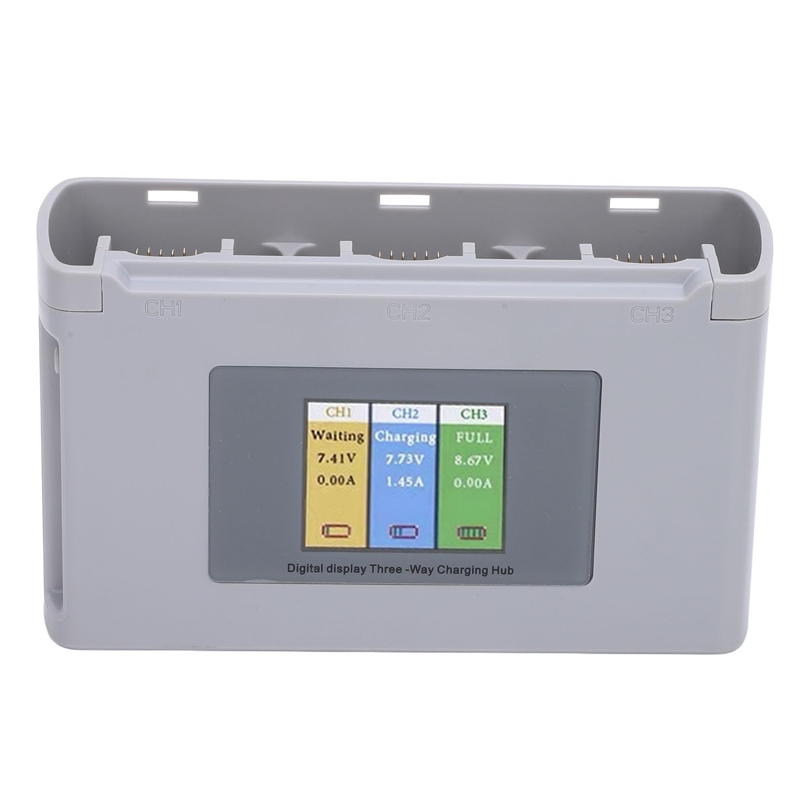 Drone 3 Chargeur de Batterie Hub Résistant aux Chocs Charge Efficace pour Les Amateurs de Drones avec Affichage Numérique, Matériau ABS pour Une Utilisation Intérieure et Extérieure