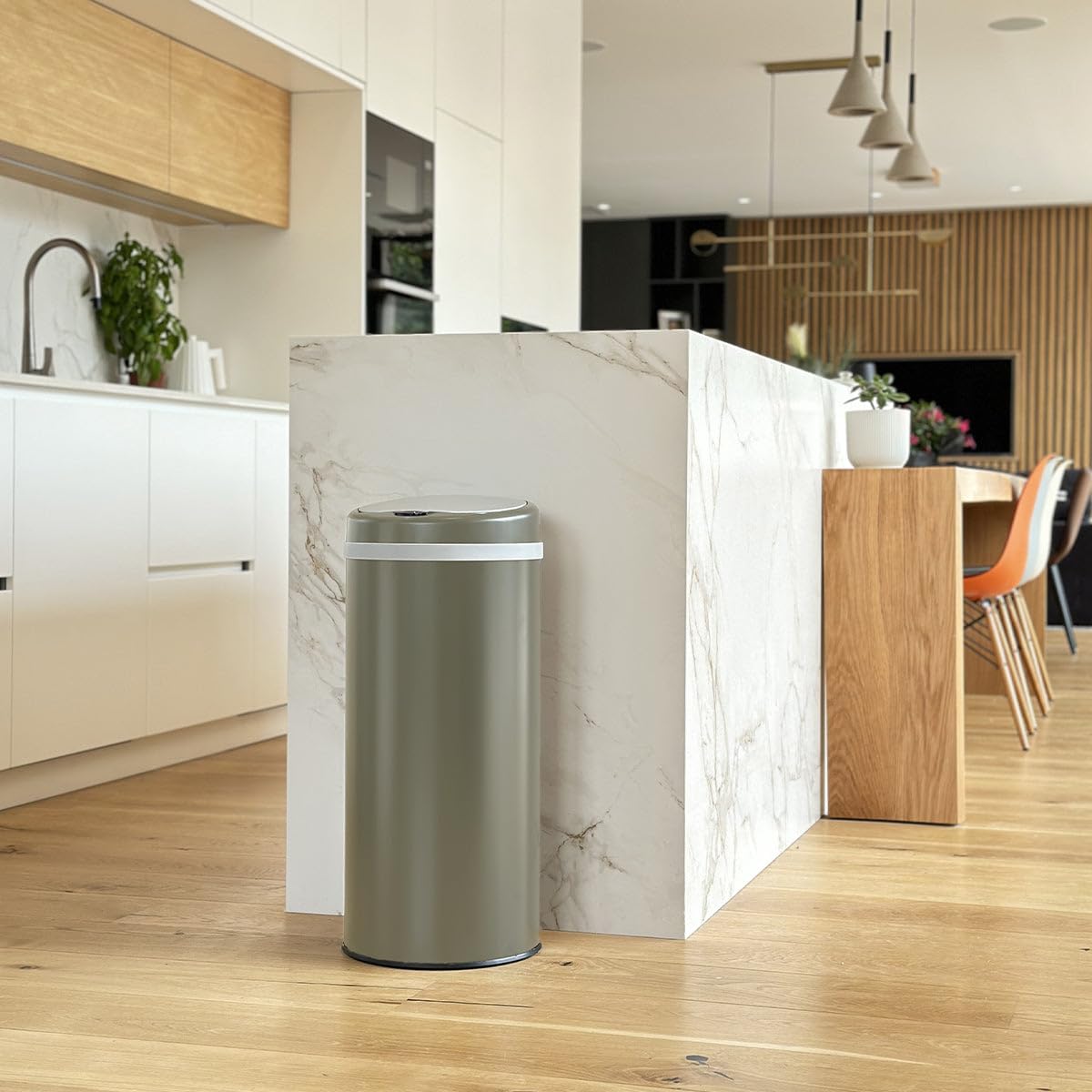 Kitchen Move Cubo de Basura SOHO para la Cocina, Acero Inoxidable 42L topo mate