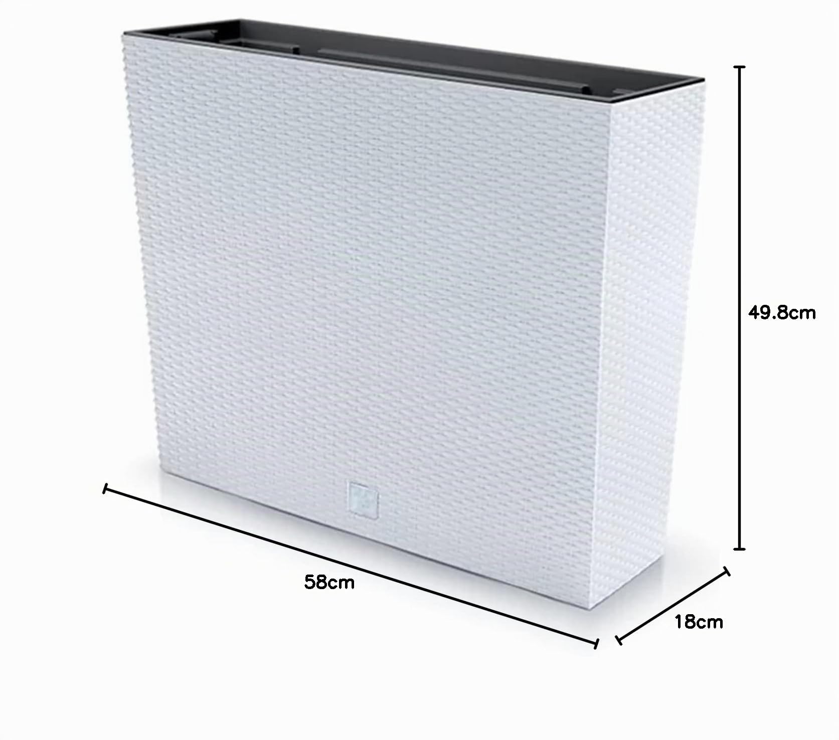 GARDINERA POUR CAS DE BALCON, DIMENSIONS (MM) 580X180X498, BLANC