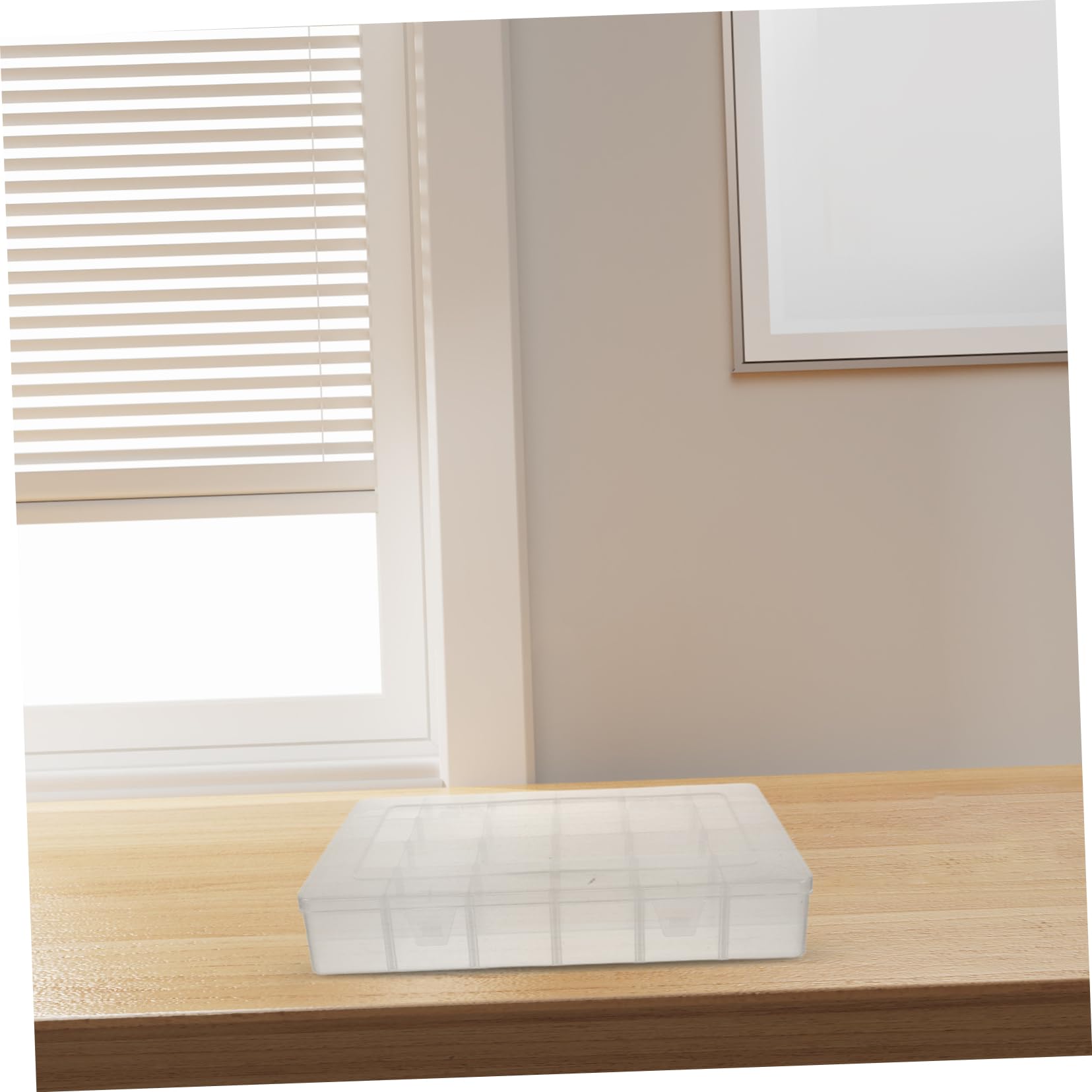 SHINEOFI 2stücke Kunststoffbox mit Abnehmbaren Fächern Transparenter Aufbewahrungsbehälter für Kleinteile Organizer-Box mit Fächern für Bastelarbeiten Platzsparende Mehrzweck-kunststoffbox