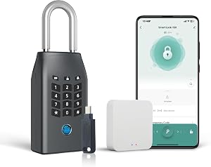 Fingerprint Key Lock Box,App Controlled Combination Lock for House Keys,Lock Box for Outside Enhanced Security with Fingerprint Recognition