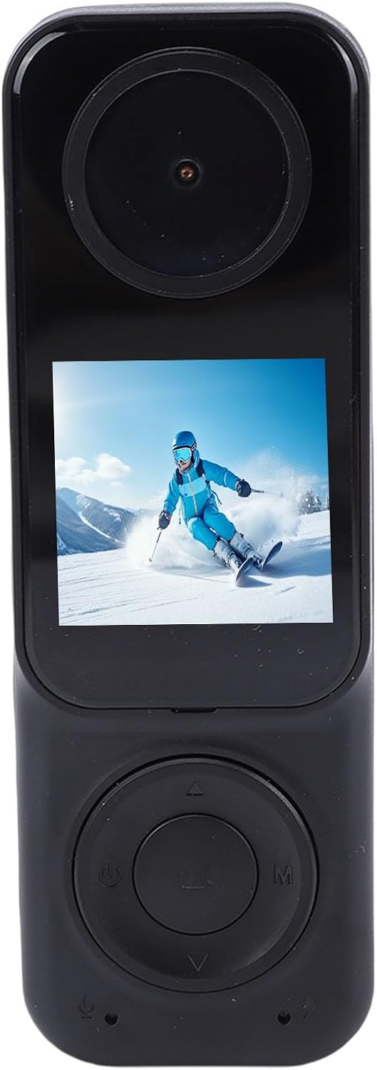 Akozon 4K DV Camera Front Rear Dual Lens with WiFi 1.53 Inch Screen Vlog Camera for Cycling Travel Electronic Image Stabilization