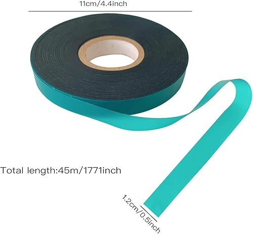 Miniatura 7 de 4 rollos de cinta de amarre elástica, 12 pulgada de ancho, cinta gruesa para plantas, estaca de vinilo verde jardín para ramas, flores, plantas,