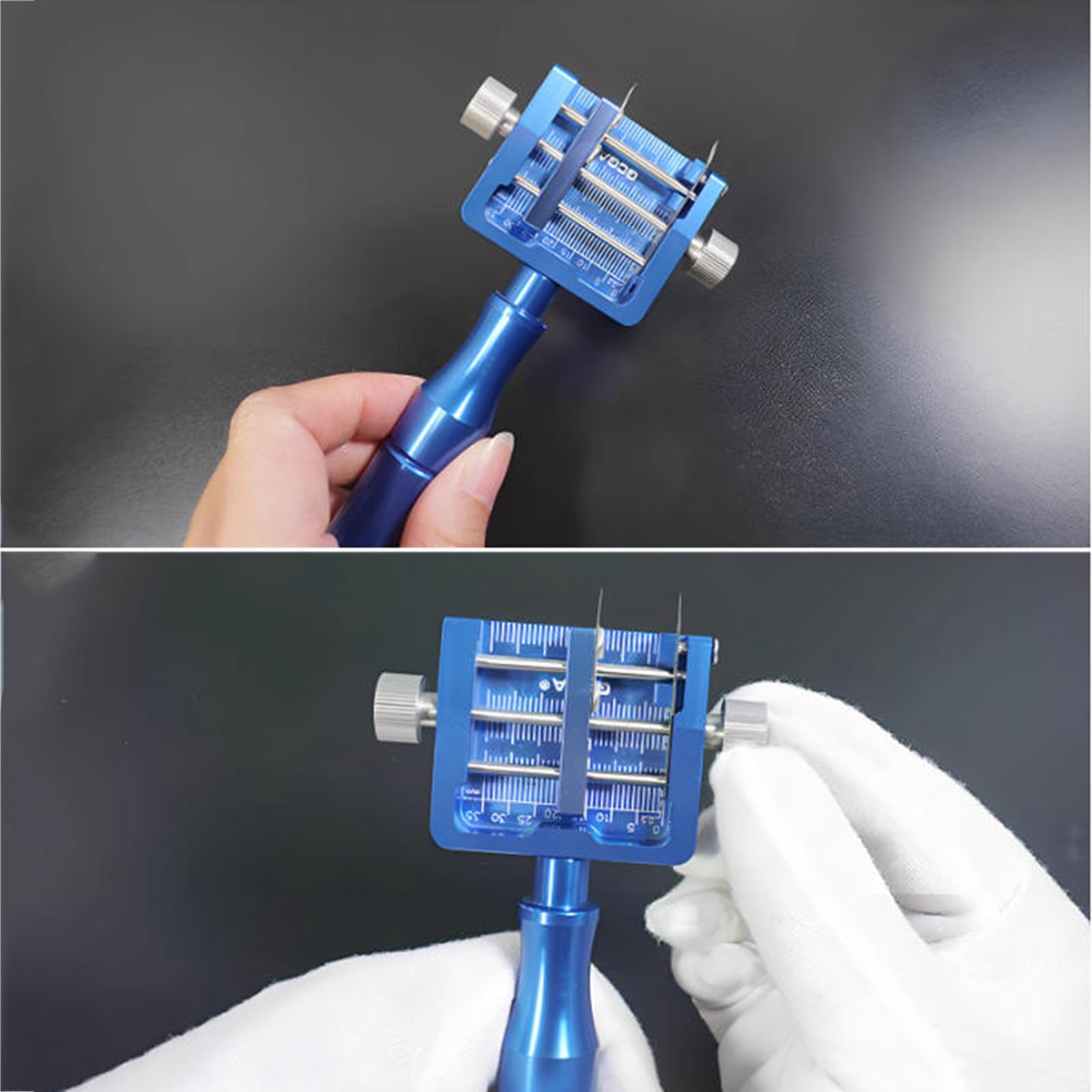 Couteau d'échantillonnage pour papier et film, largeur réglable 5-32 mm, précision ± 0,05 mm, idéal pour rubans adhésifs, sacs d'emballage, feuilles métalliques