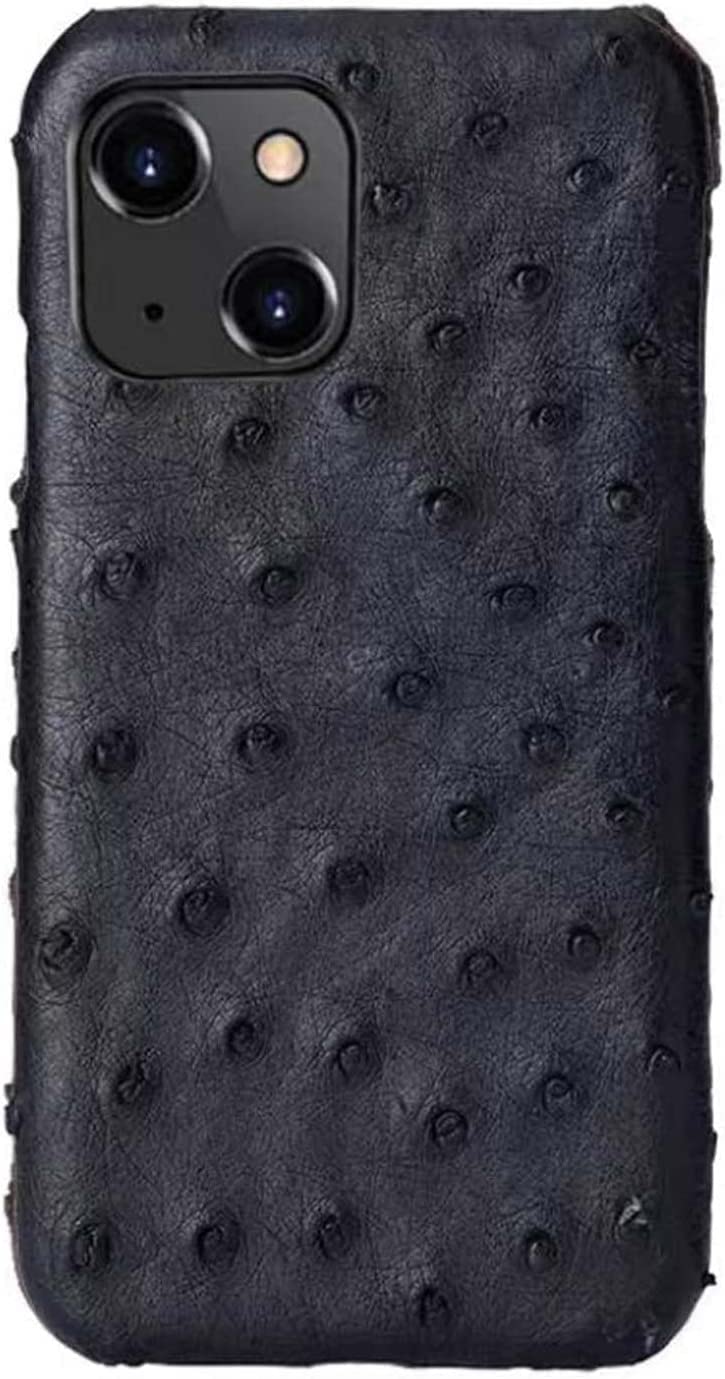 Coque arrière iPhone 14 Plus cuir d'autruche antichoc protection écran - 8