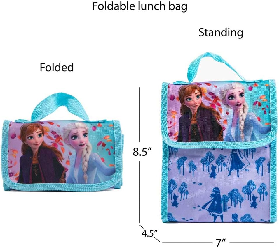 5 Pc. Disney Frozen Backpack Set for Girls, 16 inch w/Frozen Lunch Bag & Pencil Case