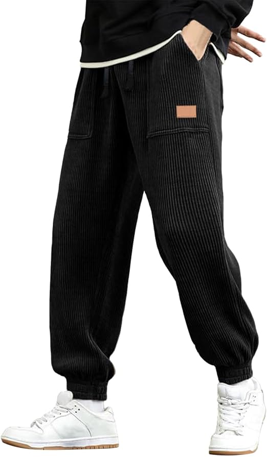Smith & Solo Pantaloni Cargo da Uomo – Chino Pantaloni Cargo Elasticizzati Pantaloni da Lavoro Baggy Cotone Activewear da Uomo con Tasche con Coulisse (Cammello, S