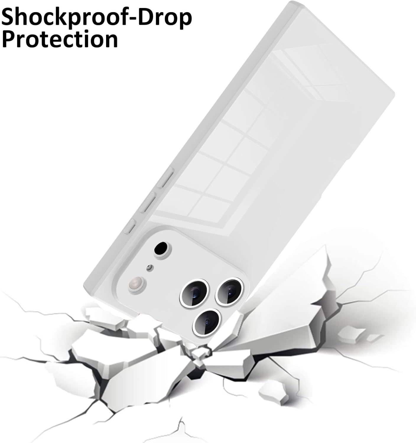 LSL Designed Case for iPhone 17 Pro White Soft TPU Bumper Anti-Drop Anti-Scratch Shock Absorption Protective Wireless Slim Cover - Image 2