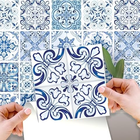 WALPLUS 72 Pcs Self-Adhesive Tile Stickers Cover