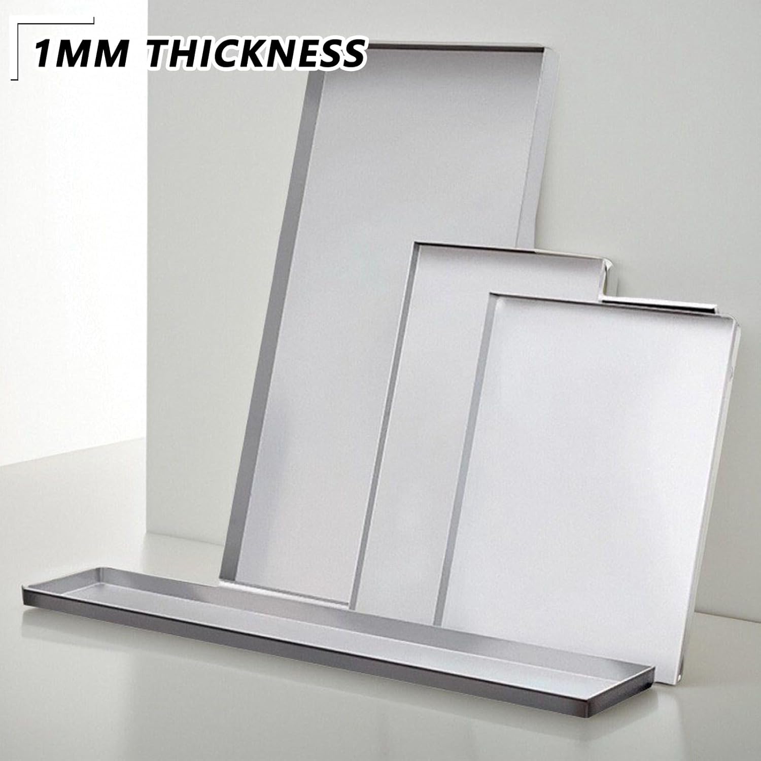 304 Stainless Steel Oil Drip Tray for HVAC, 0.8mm Drain Pan Replacement for Dog Crate, Prevents AC Water Leakage, 100x30cm (39x12in) Drip Pan Solution