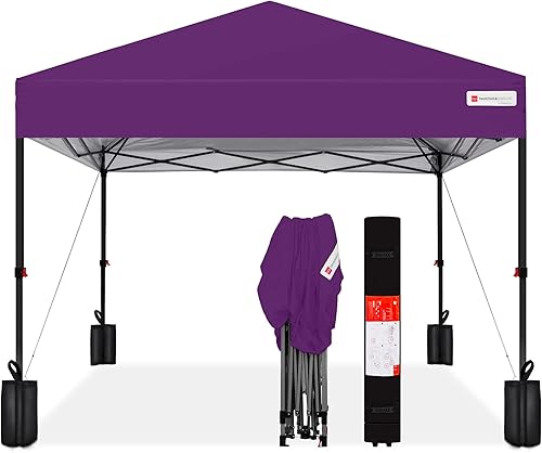 Miniatura 54 de Best Choice Products Carpa Toldo Desplegable de 10x10 pies para Instalación de 1 Persona, Refugio Portátil Instantáneo con Botón de 1 Toque,