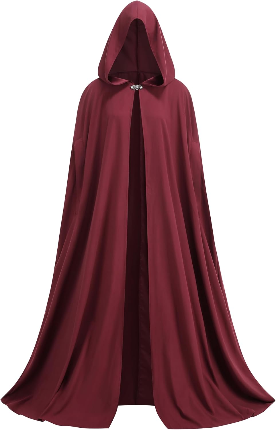 GRAJTCIN Adult Renaissance Cloak with Hood Medieval Cape with Arm Holes Halloween Costume Outwear for Women