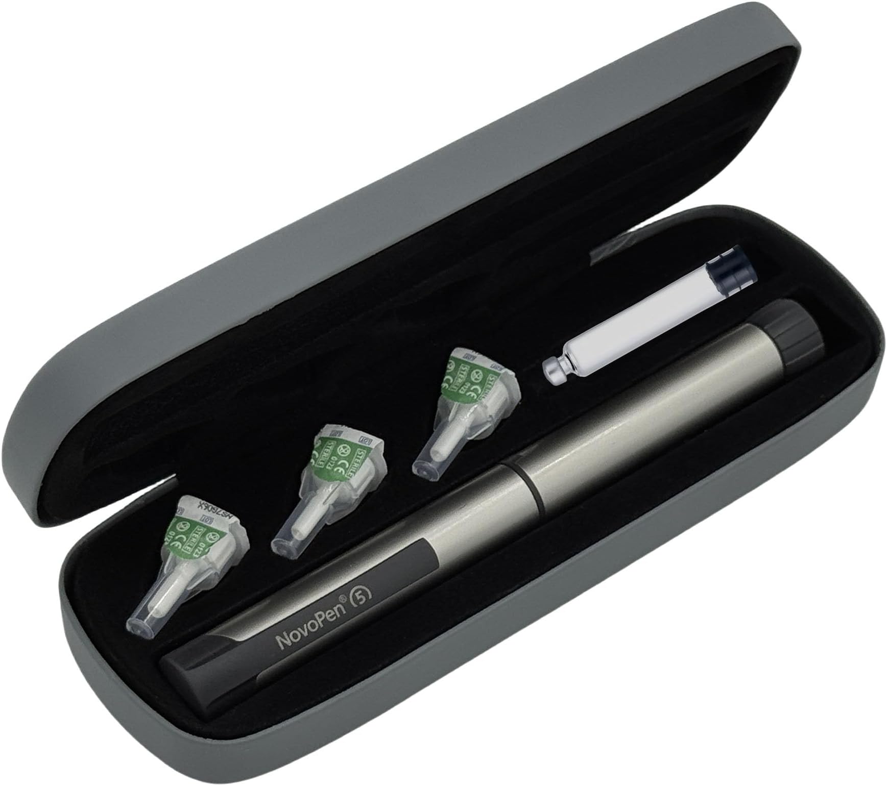 Insulin Pen Case for 1 Insulin Pen, 3 Needles and 1 Cartridge, Insulin Injector and Needle Storage Holder, Portable Diabetes Travel Case to Keep Diabetic Supplies Organized & Safe (Case Only)