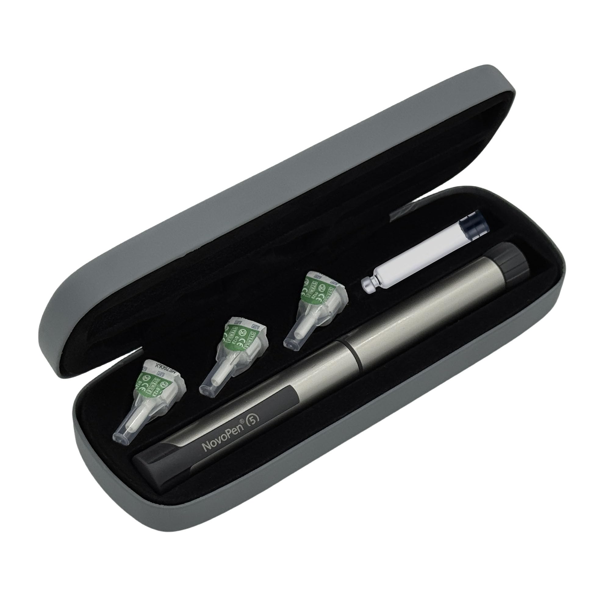 Insulin Pen Case for 1 Insulin Pen, 3 Needles and 1 Cartridge, Insulin Injector and Needle Storage Holder, Portable Diabetes Travel Case to Keep Diabetic Supplies Organized & Safe (Case Only)