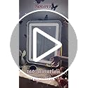 Vanity Mirror with Lights, 18"x22" LED Makeup Mirror with 10X Magnification, Smart Touch 3 Colors Dimmable, Light Up Mirror for Makeup Desk, 360° Rotation, Gold