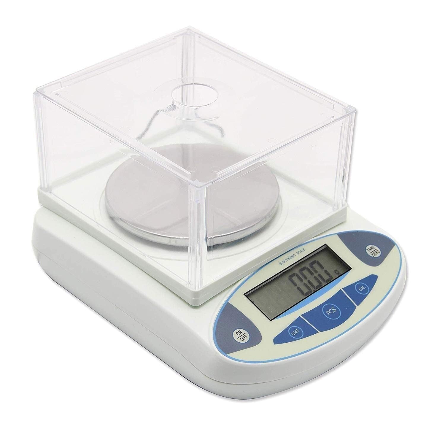 Balanza de Laboratorio analítica de precisión de 100-500 g/0,01 g con Pantalla LCD, Escala Industrial Dorada con conteo y conversión de Unidades, un Color - 100 g/0,001 g,One Color-100g/0.001g