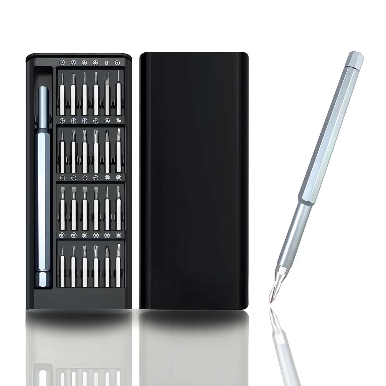Precision Screwdriver Set, 24 in 1 Mini Magnetic Repair Tool Kit, Small Screwdriver Set for Xbox Switch, iPhone, MacBook