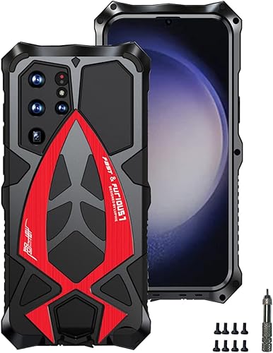 Miniatura 12 de Funda Samsung Galaxy S22 Ultra 5G de protección de grado militar de 360 grados, a prueba de golpes, inastillable, metal y silicona integrados, Nior