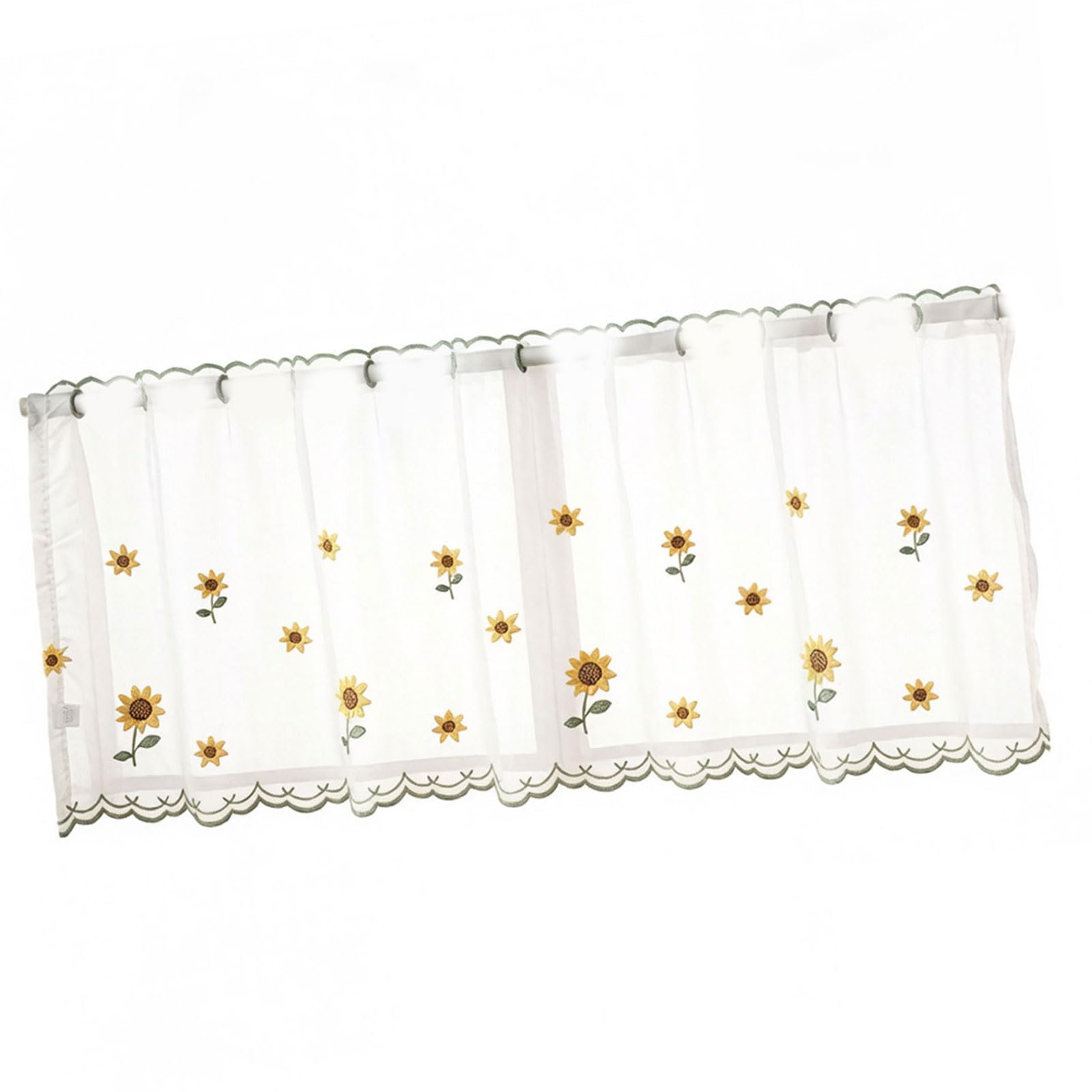 Whoasyst Semi Sheer Curtain for Window and Door Easy Installation Light Filtering Living Room Cabinet Window Drapes Polyester Curtains