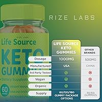 Vista 6 de rize labs - Life Source Keto ACV Gummies para pérdida de peso avanzada con vinagre de sidra de manzana, suplemento ayuda a reducir la grasa