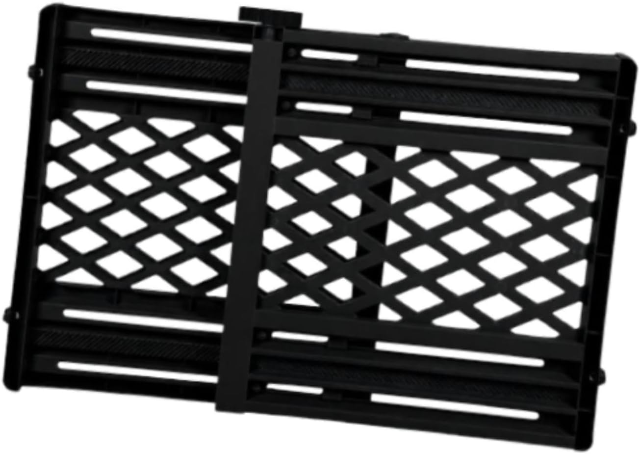 屋内用伸縮式犬用ゲートフェンス ポータブル調節可能ペットフェンスバリア 子犬と犬用 出入り口 デッキ 庭 キッチン用, 黒