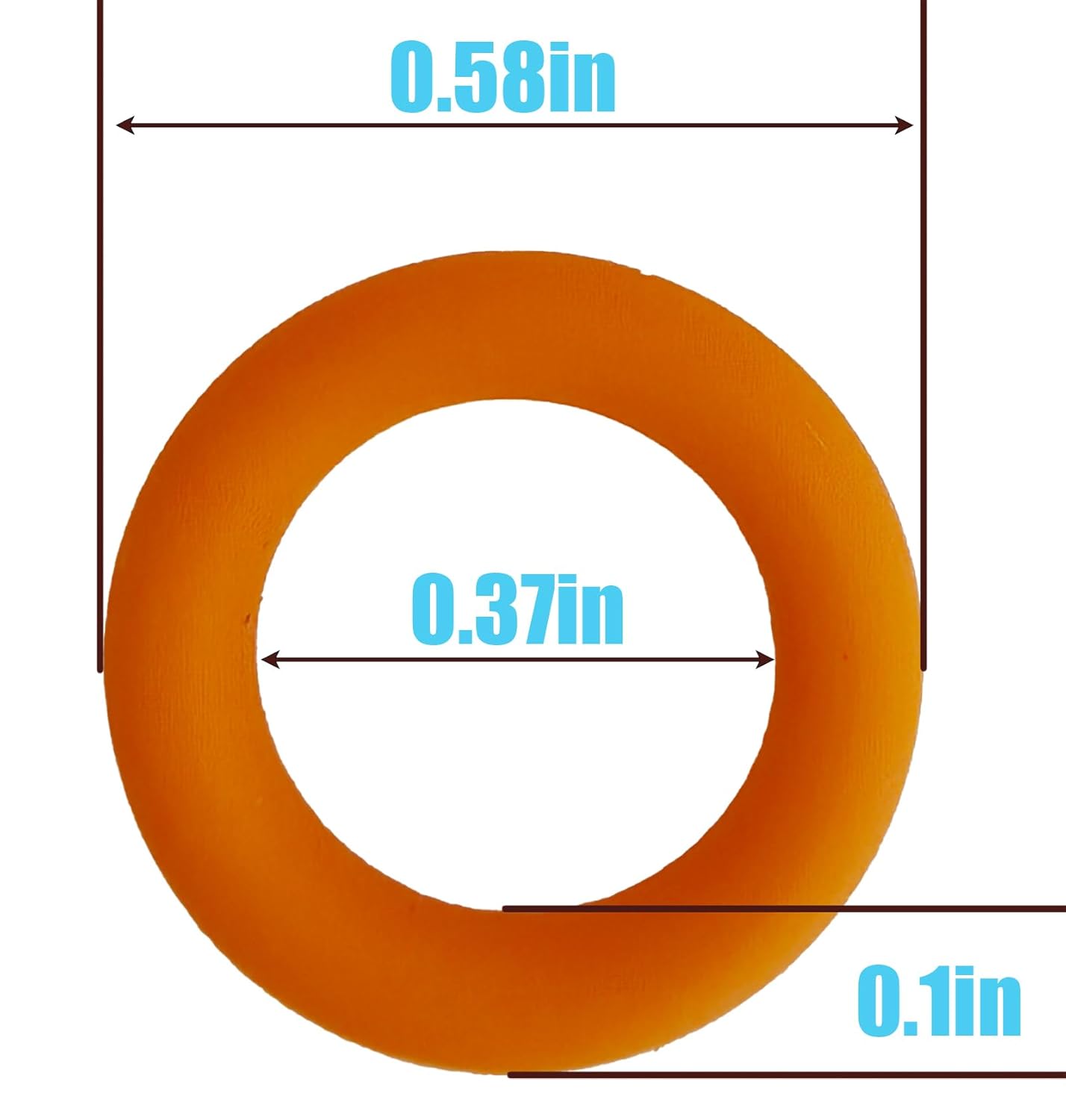 1/4" Pressure Washer Quick Coupler O-Rings New Orange Seal Kits (100/Pack) image 3 of 4 B0D22PZ1GB