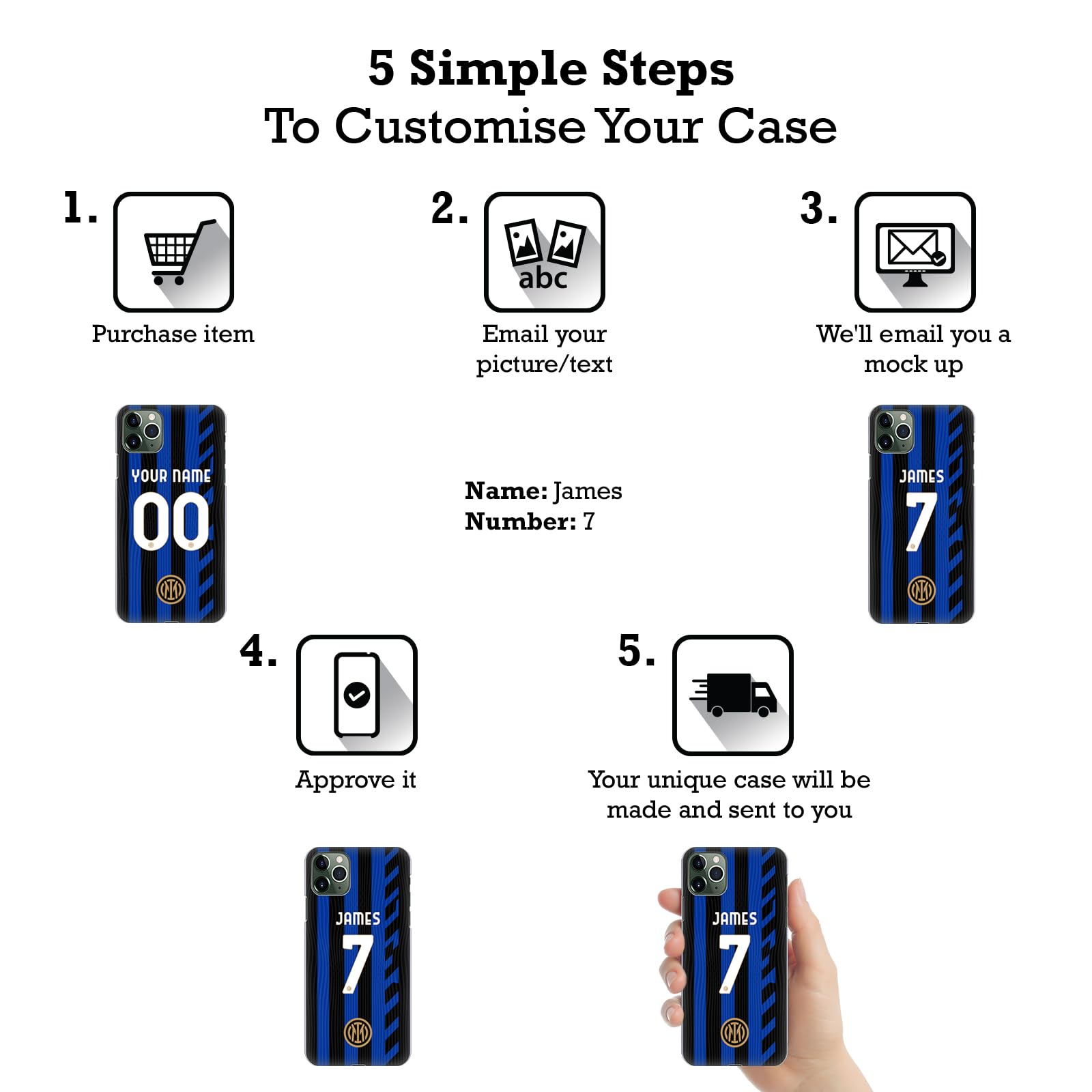 Head Case Designs Officially Licensed Custom Customized Personalized Inter Milan Home 2024/25 Kit Leather Book Wallet Case Cover Compatible with Apple iPad 10.9 (2022)