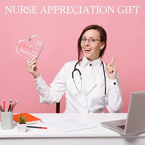 Miniatura 4 de Juego de 6 centros de mesa acrílicos de cristal para enfermeras, regalos para enfermeras, regalos para enfermeras, enfermeras, regalos para