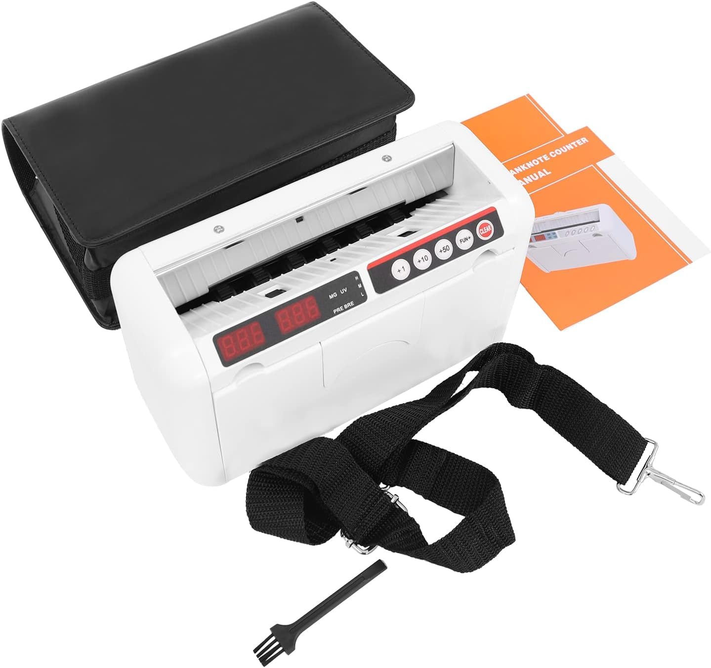 Contabanconote Portatile, contavalute, contabanconote, rilevatore di Denaro con Display a LED per Negozi, Banche e ristoranti, Facile da Usare