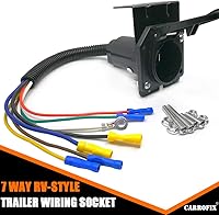 Vista 8 de Enchufe de conector de luz de remolque de 7 vías y conector RV de 7 vías con cable moldeado, paquete de 6 pies de largo