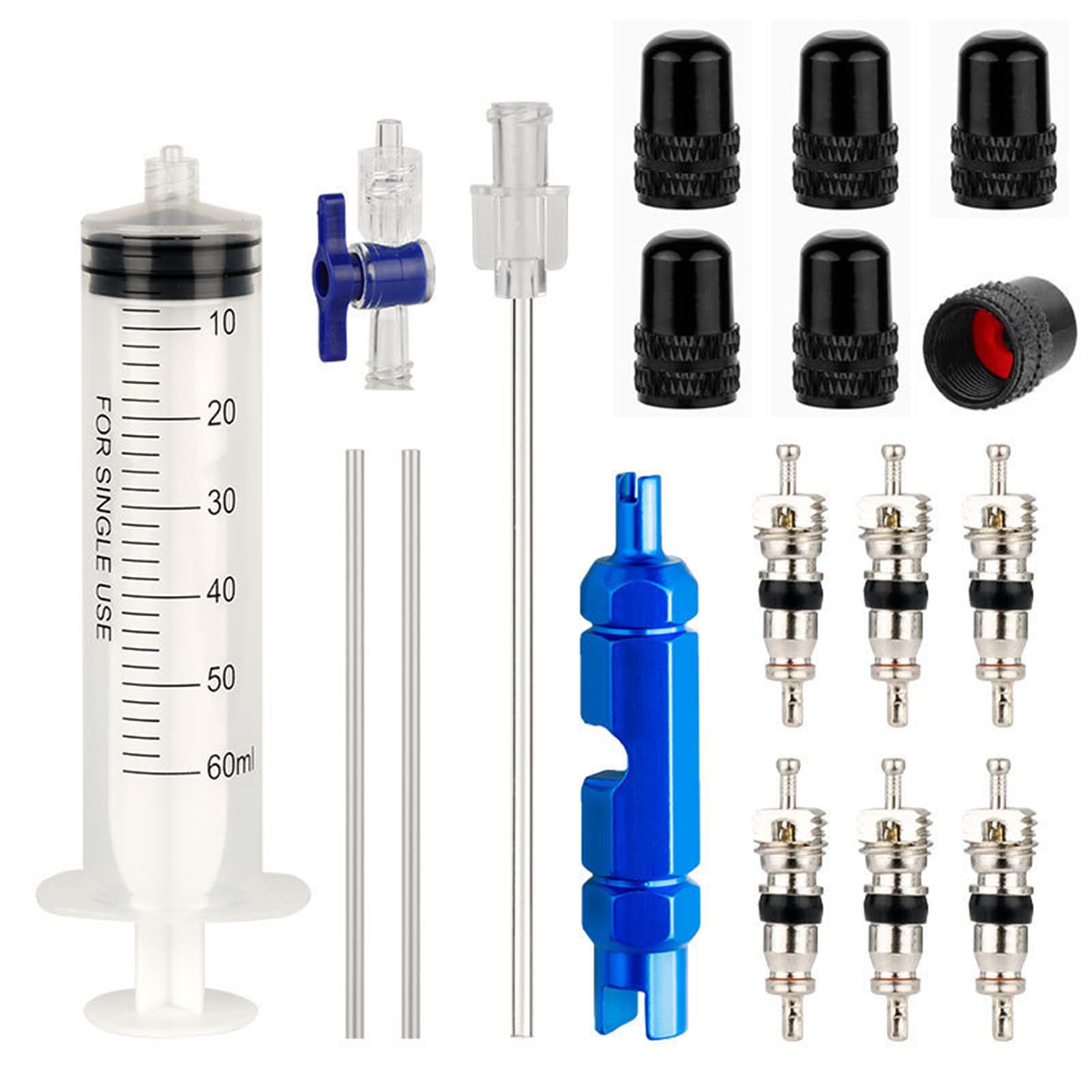 CHENZILIN Road Bike Tire Repair Kits Bicycles Tubeless Tire Liquid Injections Tool Tire Tubeless Sealant Injectors Bike Repair Too