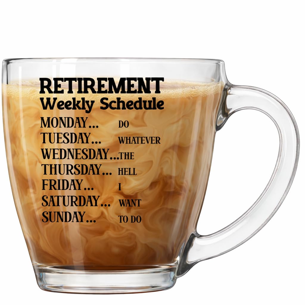 Retirement Gift for Women and Men - Funny Retirement Gifts for Coworker, Teacher, Nurse, Friend or Coach - Fun Drinking Glass - Happy Retired Gift and