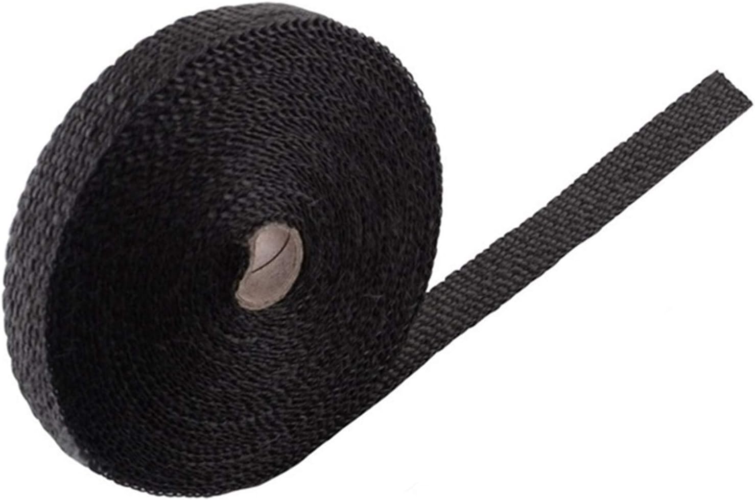 5M/10M Motorcycle Exhaust Header Pipe Heat Wrap Tape Fiberglass Heat Shield Thermal Protection Exhaust Pipe Insulat Black White(Black 10M)