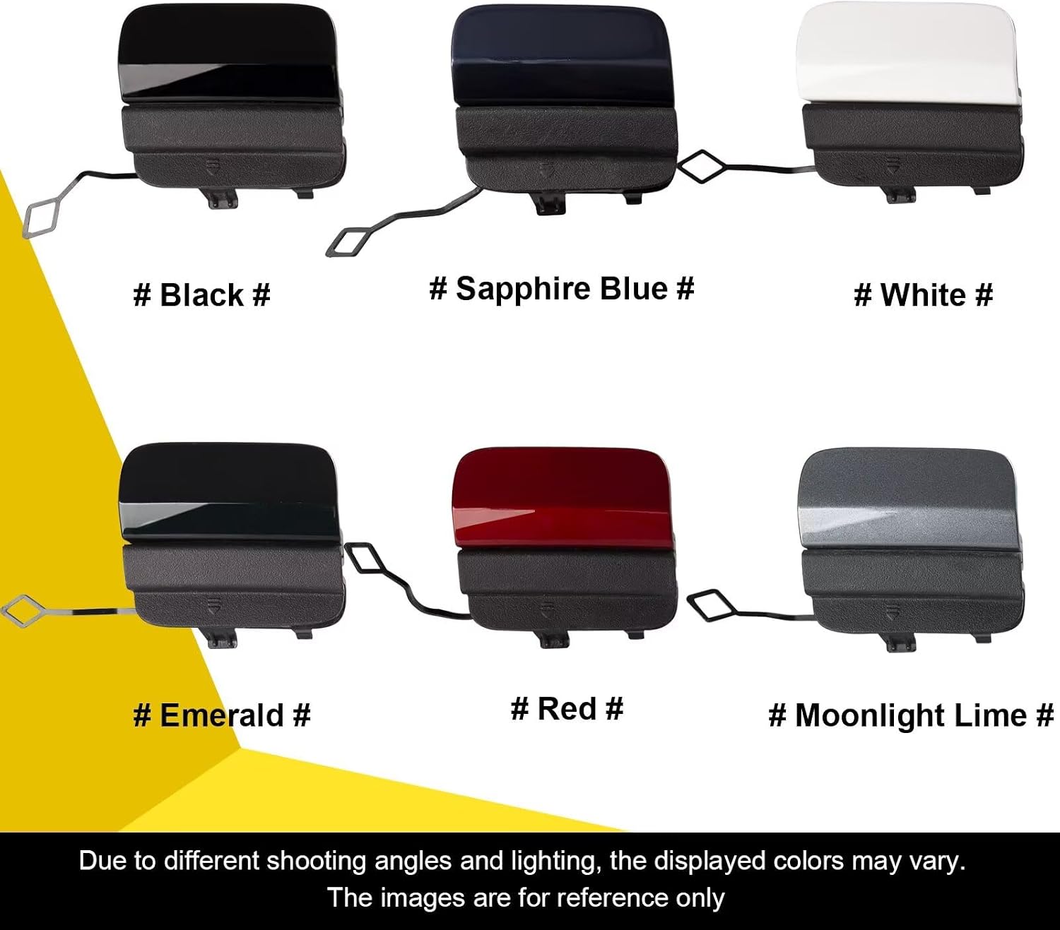 Car Rear Bumper Tow Hook Cover Compatible with Sports Mercedes Benz C Class W205 Sedan C300 C400 C43AMG 2019 2020 2021 Trailer Cover Cap 2058853303 Small Lid Towing Eye Cap White