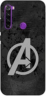 جراب من السيليكون مزين بطبعة لموبايل شاومي ريدمي نوت 8 كيس زون CIP، أحمر