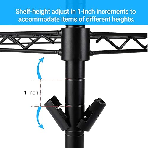 Miniatura 5 de Estante de exhibición de esquina, estantería multiusos, unidad de estantería de almacenamiento resistente, estantería de alambre comercial, estante
